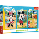 Trefl Puzzle 3x50 Mickey Mouse und Freunde / Maus im Urlaub