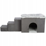 Caseta interior Trixie Harvey con escalones gris 119×47×50cm