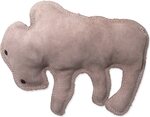 Dog Fantasy Dura-fused Bison Quietschspielzeug, Leder und Jute 28cm