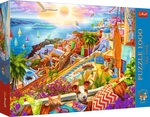 Trefl Puzzle 1000 Premium Plus Quality Tea Time Návšteva Santorini