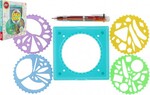 Inspiro regla + lápiz de 6 colores plástico