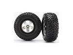 Traxxas koleso 2.2/3.0", disk SCT saténový-čierny, pneu SCT (2) (2WD predný)