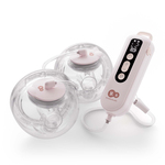 KINDERKRAFT Extractor de leche materna Double Hands-free Gentle Flow Pink
