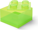LEGO úložný box 4 s vekom - priehľadná zelená