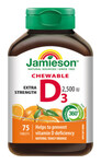 Jamieson Vitamin D3 2500 IU tablete za žvakanje s okusom naranče 75tbl.