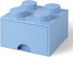 LEGO® úložný box 4 - so zásuvkou bledomodrá 250 x 250 x 180 mm