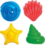 Formičky na piesok mušličky 7-9cm 4ks