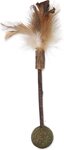 Hračka Magic Cat Natural Fun drievko s prírodnými pierkami a guľami 18cm