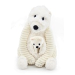 PTIPOTOS Plüsch-Eisbär Grobidou - Mama mit Baby