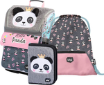 BAAGL SADA 3 Zippy Panda: aktovka, peračník, vrecko